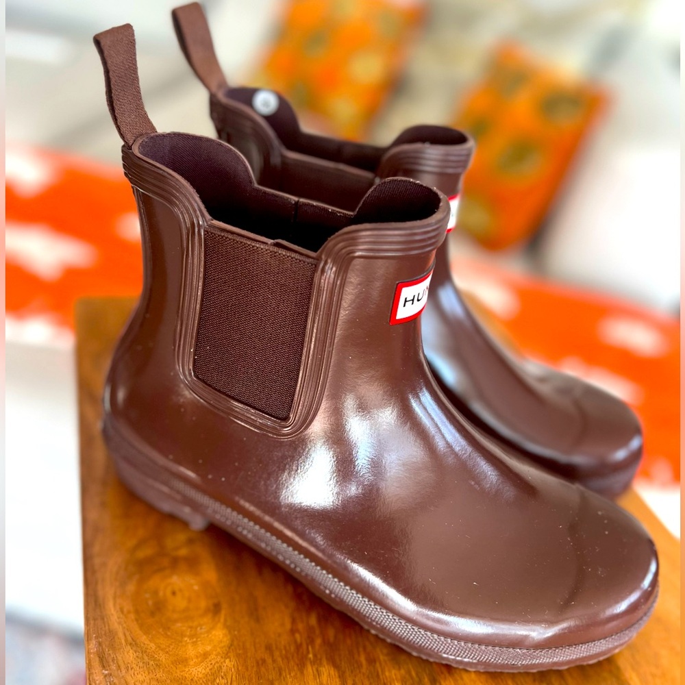 Hunter Chocolate Brown Rain Boots